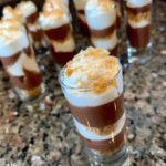 dessert shooters, chocolate pudding pie, homemade, from scratch, easy, layered chocolate dessert