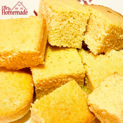 Honey Cornbread, Simple, From Scratch, Toaster oven, oven, cornbread