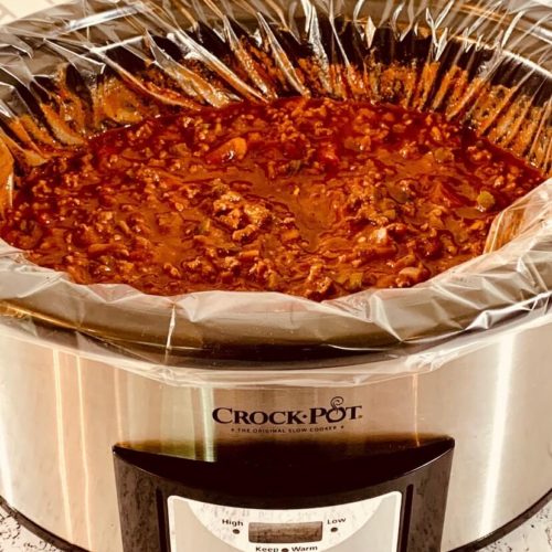 Crockpot Chili, semi homemade, easy dinner, crowd pleaser, crockpot, chili