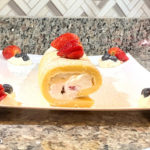 strawberry shortcake swiss roll, Strawberry Shortcake, swiss roll, from scratch, summer dessert, strawberry roll, strawberries, strawberries and cream, patriotic dessert, patriotic holiday, life is homemade