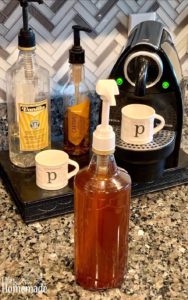 Gingerbread syrup, gingerbread latte, Starbucks copycat recipe, Starbucks gingerbread latte, coffee syrup, homemade, syrup for coffee Christmas, life is homemade