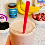 Very berry, almond butter, fruit smoothie, meal replacement smoothie, blueberries, strawberries, banana