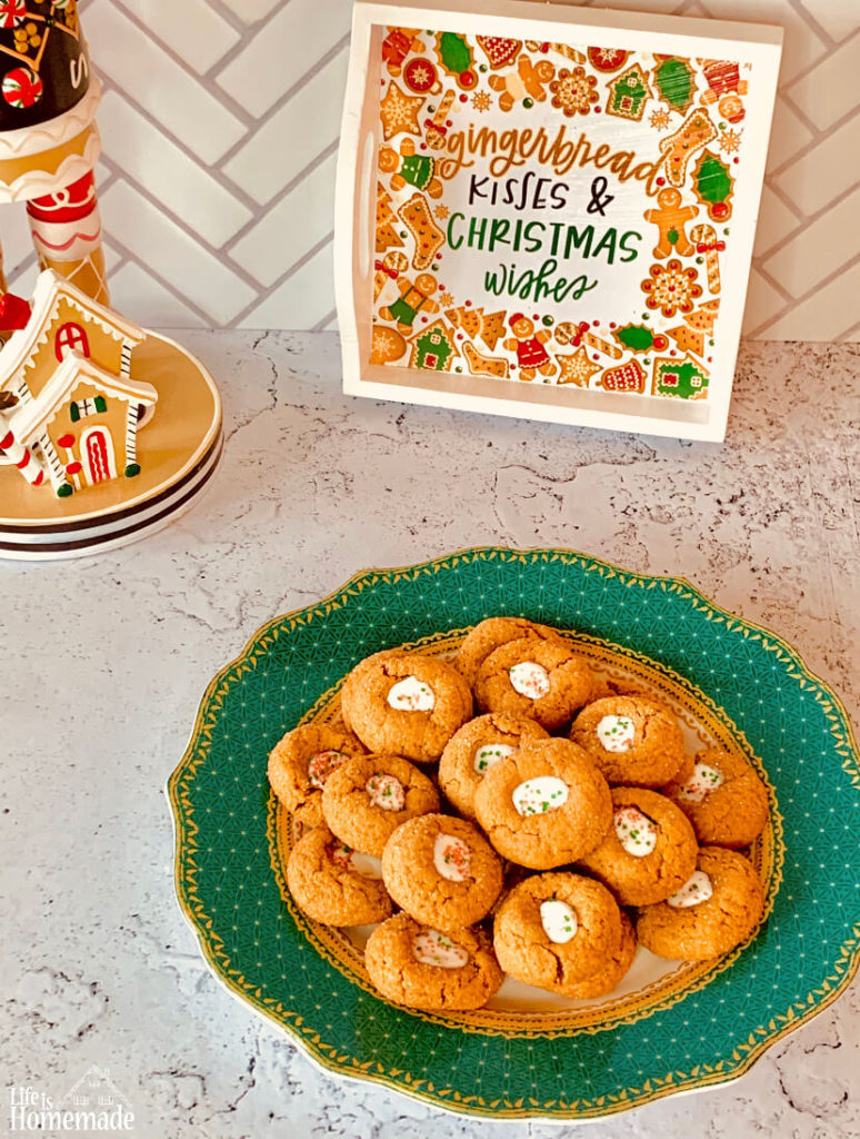 Gingerbread Thumbprint cookies, gingerbread cookies, thumbprint cookies, Christmas season, Christmas cookies, from scratch, Christmas cookie list